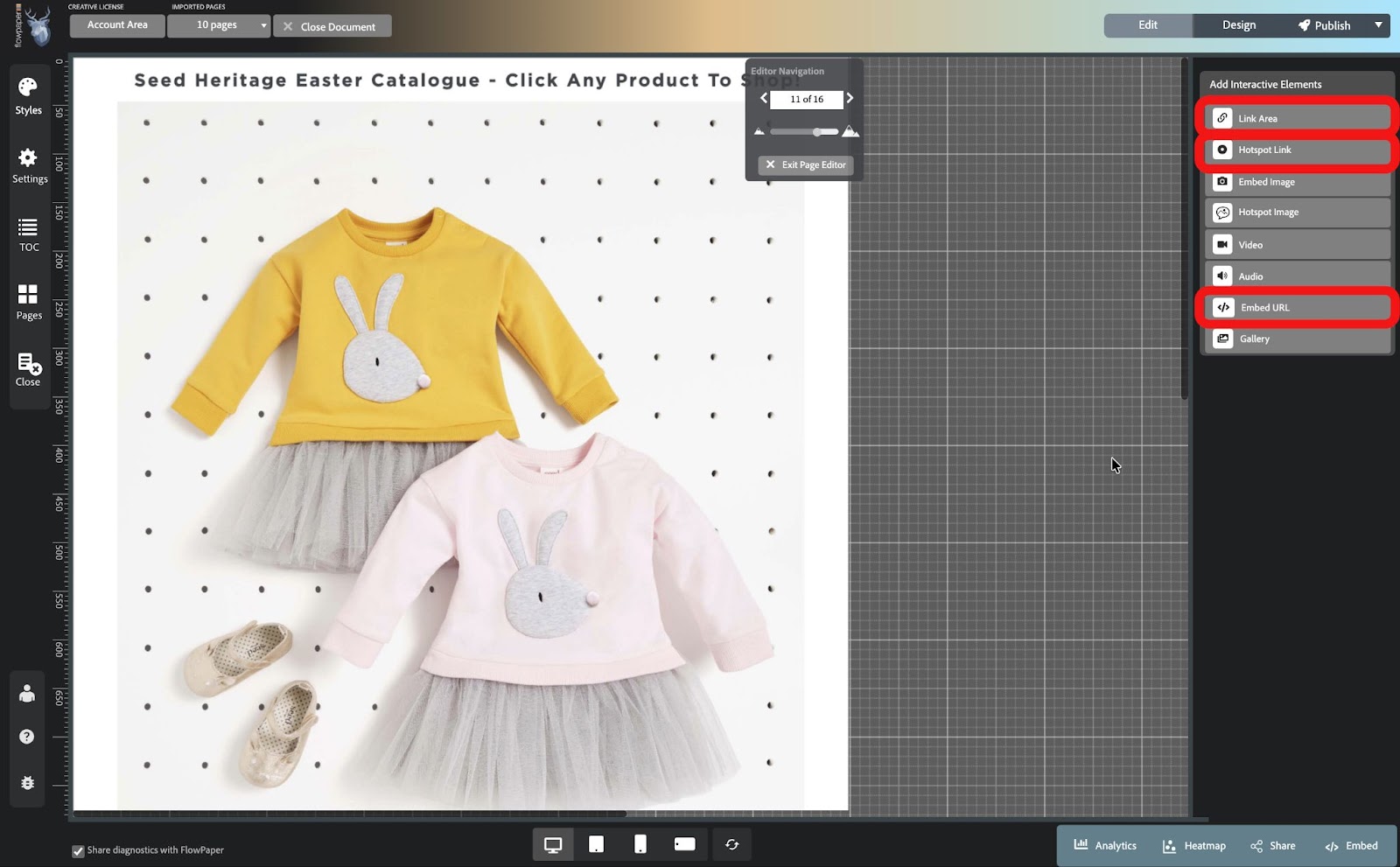 Adding links in FlowPaper