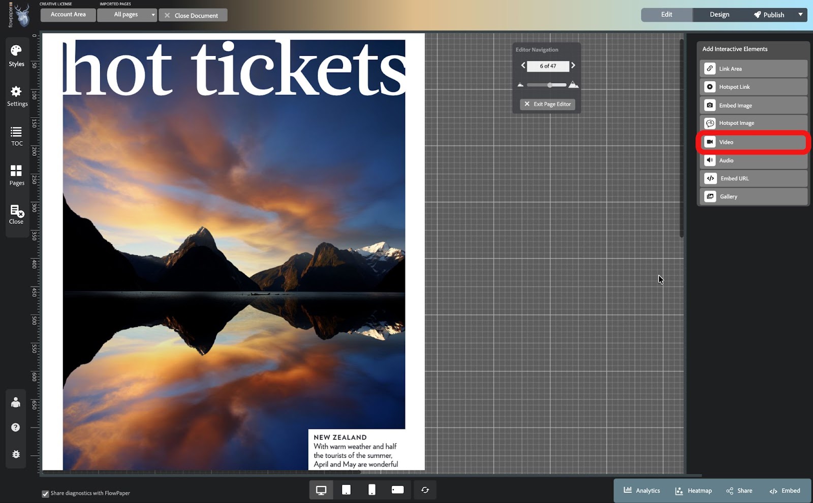 Add video workflow in FlowPaper