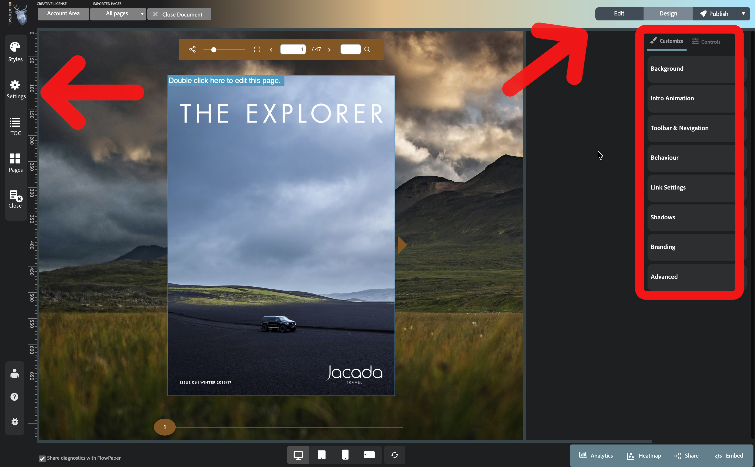 Customize layout and add interactivity